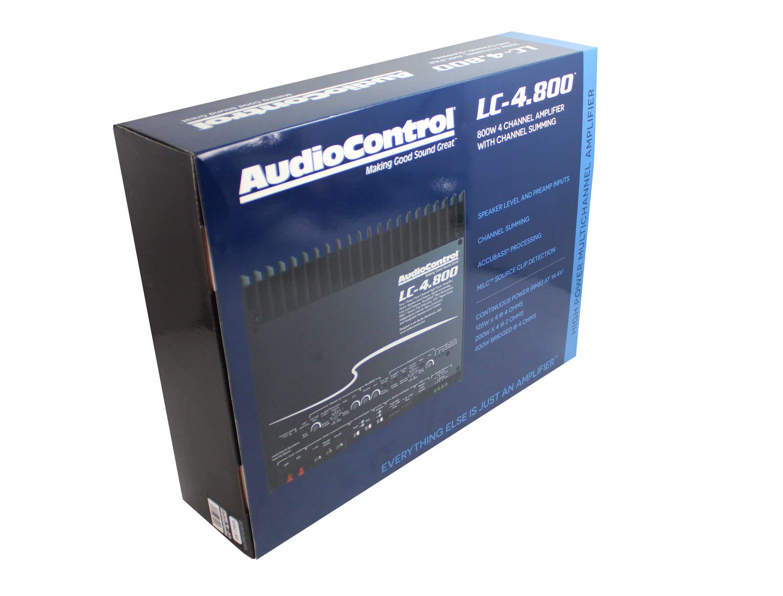 Audiocontrol Lc 4.800 4/3/2 Multi Channel 800 Watt Rms High Power Car Audio Amplifier With Accubass